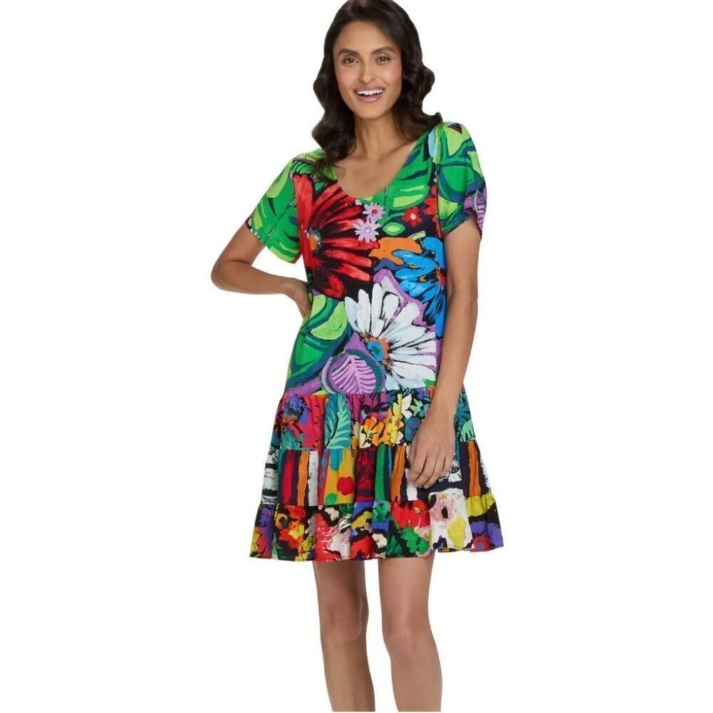 Jams World Hattie Dress Flower Vibes Sz Extra Large